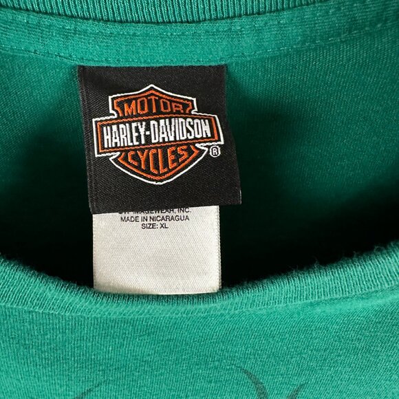 Y2K Harley-Davidson Classic Motorcycles Fire Flames Long Sleeve T-Shirt Adult XL - Picture 3 of 6